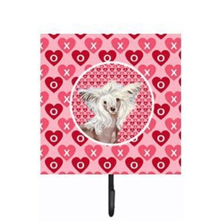 Carolines Treasures 4.25 x 7 in. Chinese Crested Valentines Love and Hearts Leash Or Key Holder LH9167SH4